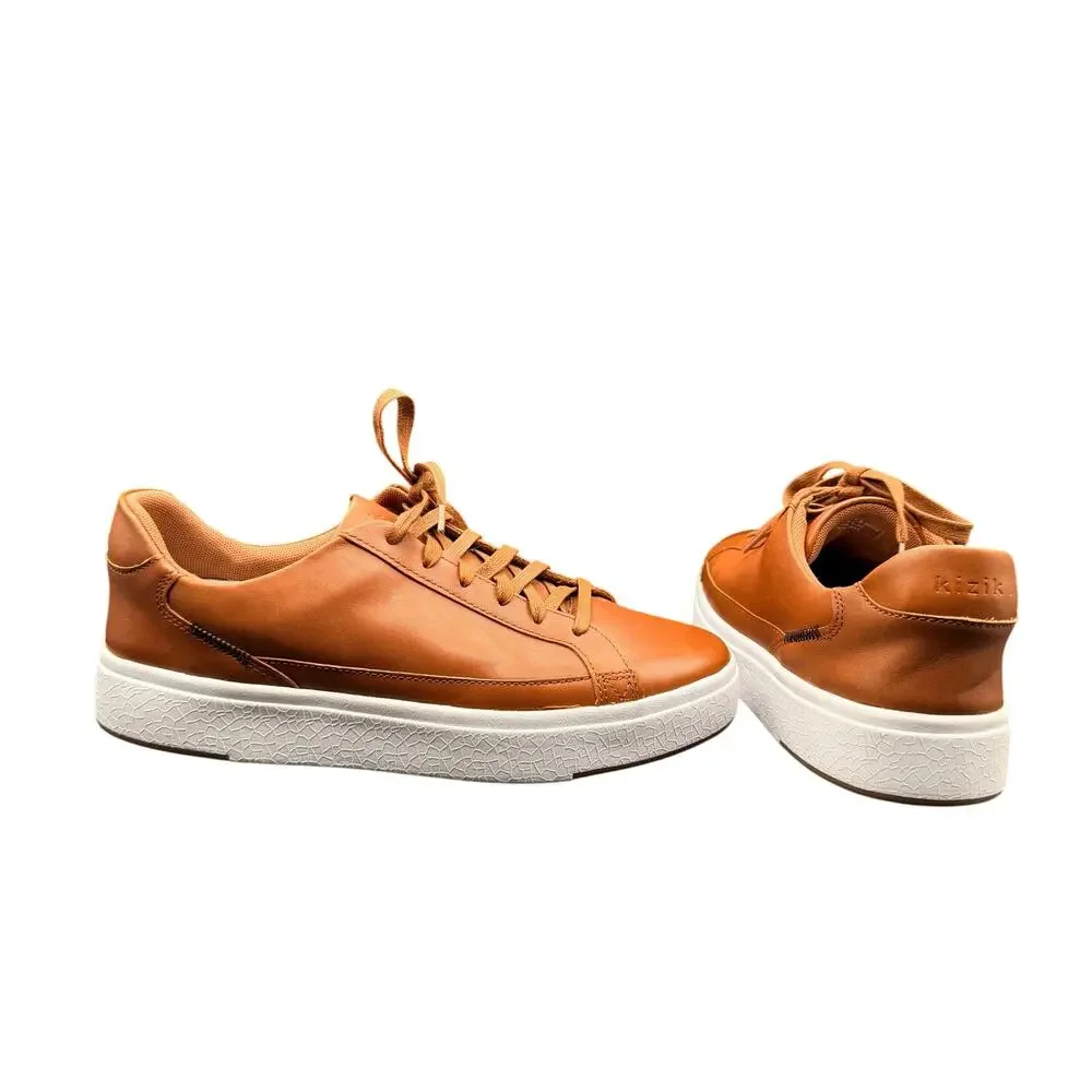 Kizik Vegas Leather Hands Free Sneakers Cognac Brown Men’s 9 W women’s 10.5 W